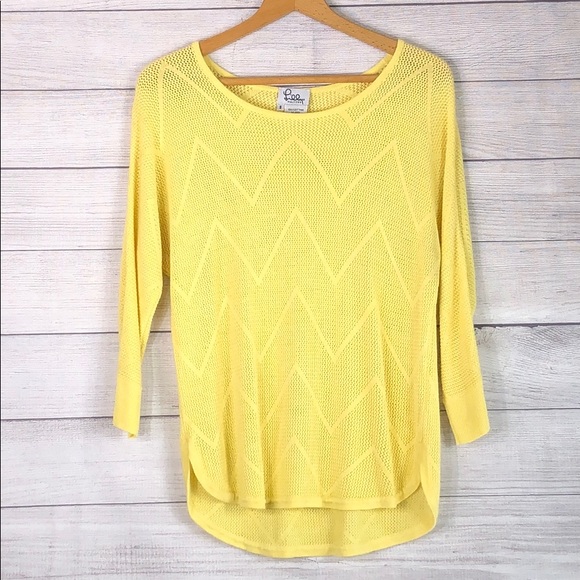 Lilly Pulitzer Sweaters - Lilly Pulitzer - Yellow Zigzag Open Knit Sweater